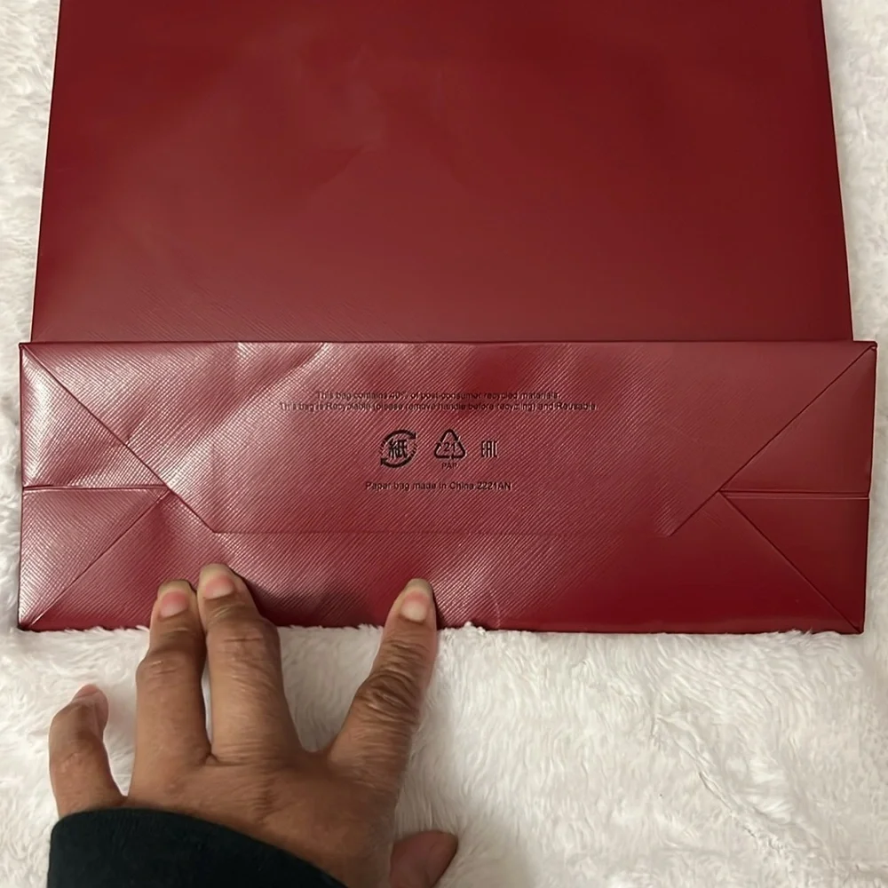 Cartier Authentic Red With Gold Gift Shopping Paper Bag